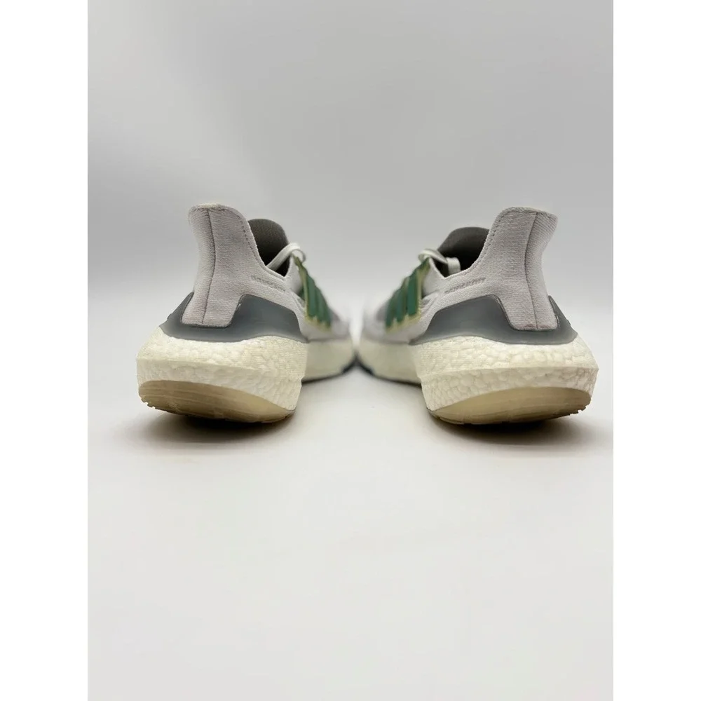 Adidas Ultraboost 21 Grey Green Men's Running Shoes FZ2326 Size 9.5